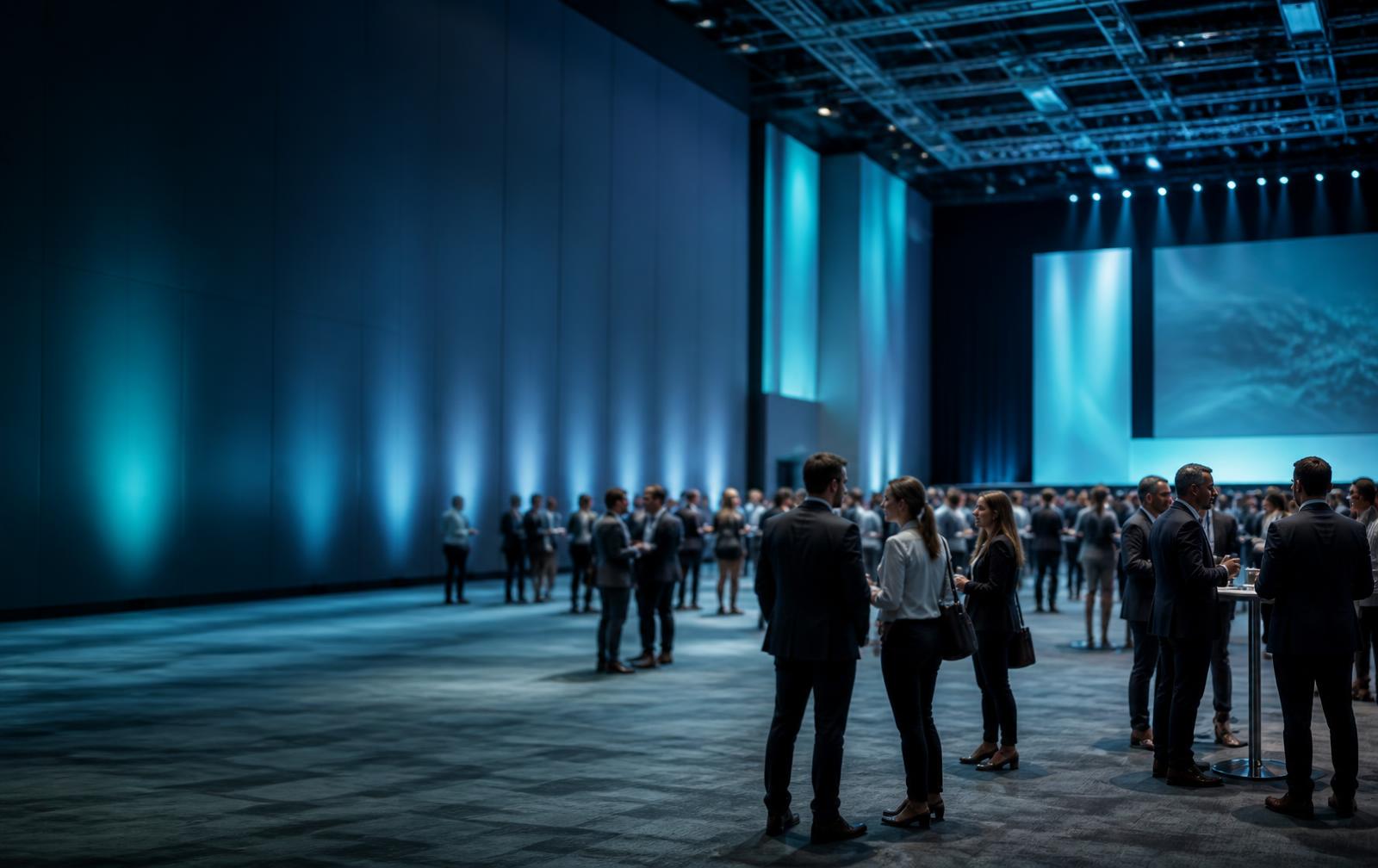 Healthcare technology conference venue with industry professionals